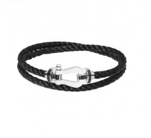 Bracelet Force 10, or gris, diamants noirs Fred