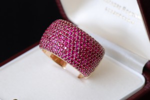 Bague Soyeuse Rubis Or Rose