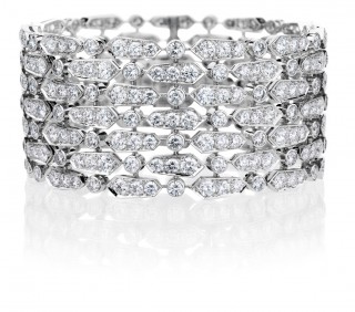 PHENOMENA GLACIER 7 ROW BRACELET, De Beers