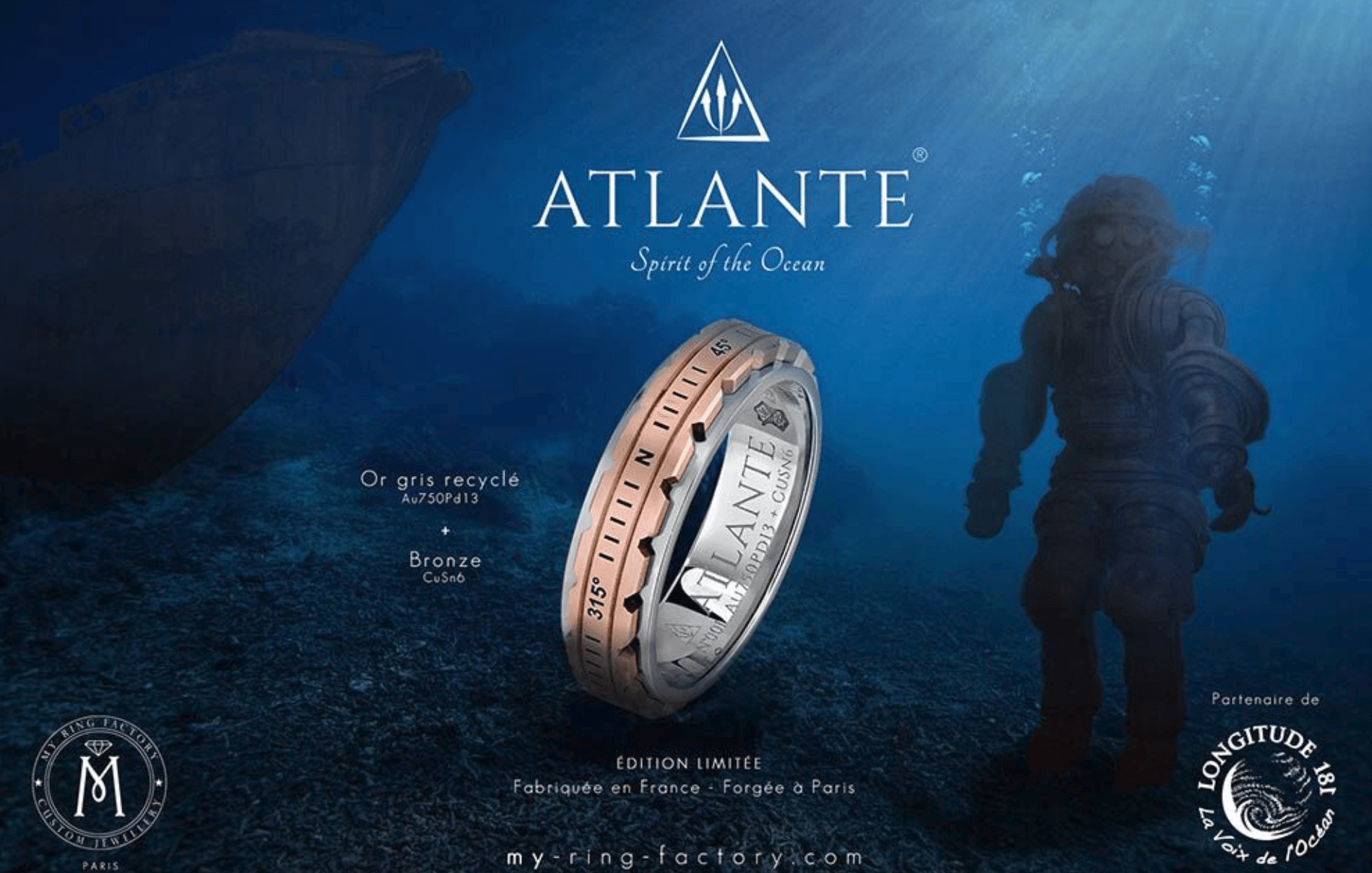 Bague Atlante de my ring factory