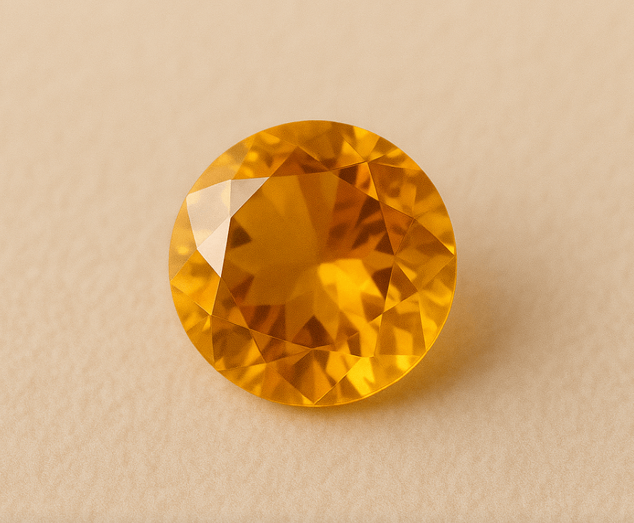 Citrine jaune doré