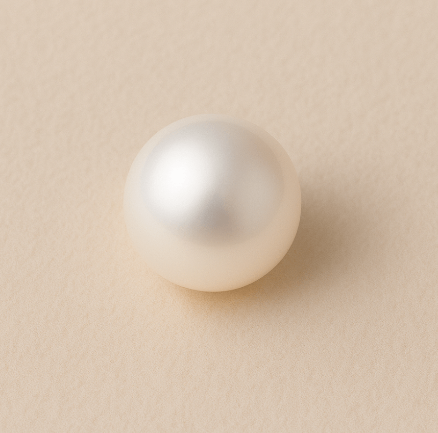 Perle blanche nacrée