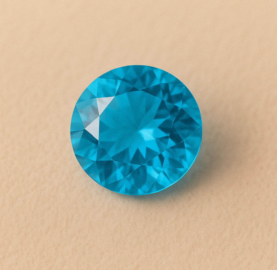 Topaze bleue taille émeraude