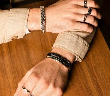 bague en acier pour homme