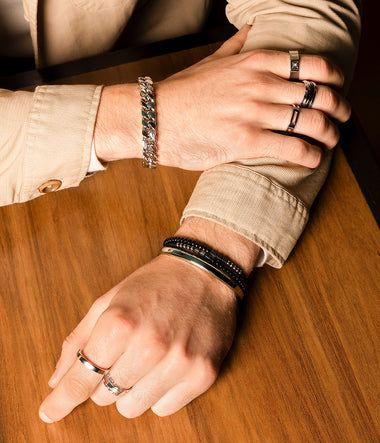 bague en acier pour homme