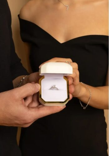 Bagues de fiancaille, bague en diamant et boucles d'oreilles - Diamonds Factory